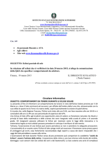 Circolare n. 169 - Eclisse parziale di sole - Liceo Machiavelli