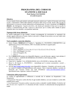 programma del corso di statistica sociale