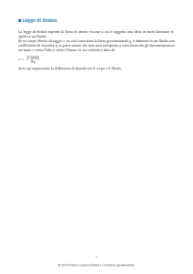 Legge di Stokes - Zanichelli online per la scuola