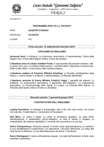 programma svolto filosofia 5 C prof. G. D`Onorio
