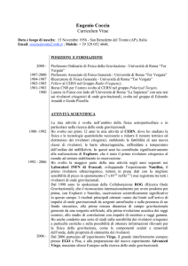 Eugenio Coccia - Gestione Siti Web ed Alfresco INFN