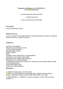 Programma di Statistica I