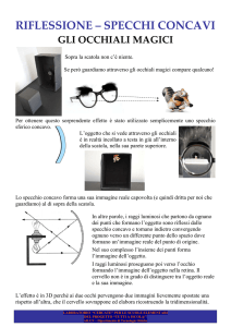 riflessione – specchi concavi