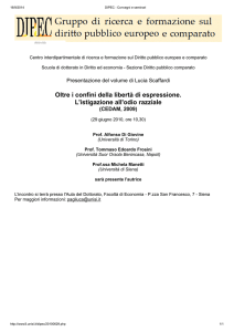 Oltre i confini della libertà di espressione. L`istigazione all`odio razziale