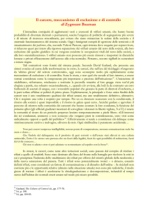 Il carcere, meccanismo di esclusione e di controllo