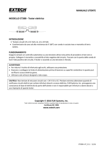 MANUALE UTENTE MODELLO ET30B - Tester elettrico