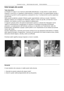 Dalla famiglia alla società