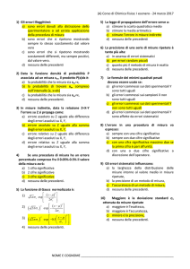 (A) Corso di Chimica Fisica: I esonero