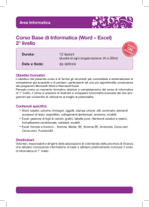 Corso Base di Informatica (Word – Excel)