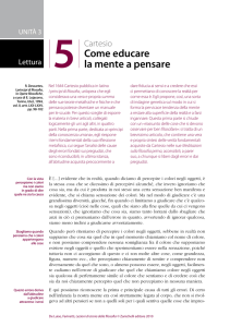 Lettura 5 - Cartesio, Come educare la mente a pensare