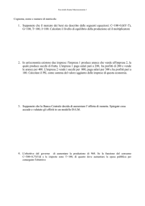 Fac-simile compito di Macroeconomia 1