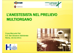 Anestesia nel prelievo multiorgano