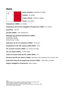 Nome completo: Repubblica di Malta Capitale: La Valetta Lingue