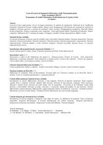 Programma di riferimento per la I parte scritta