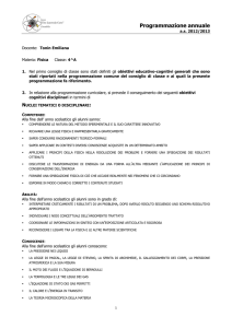 Programmazione annuale - Liceo "Tito Lucrezio Caro"