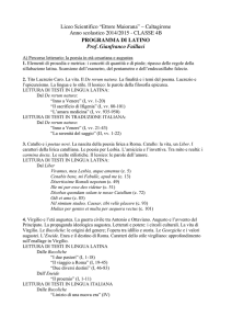 CLASSE 4B PROGRAMMA DI LATINO Prof. Gianfran