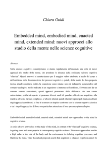 nuovi approcci allo studio della mente nelle scienze