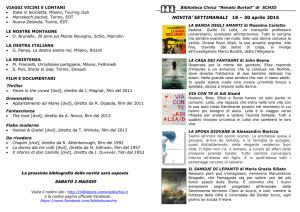 Settimana dal 18 al 30 aprile 2015