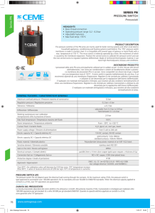 76 Series PN Pressostati SERIES PN PRESSURE SWITCH