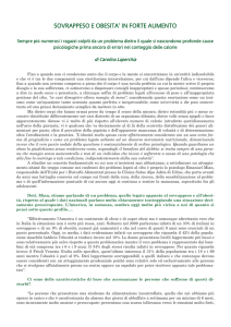 sovrappeso e obesita¹ in forte aumento