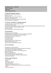 O – Programma svolto