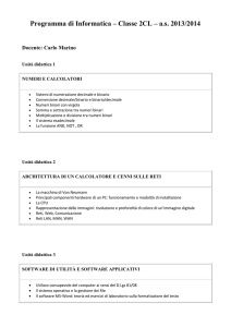 Programma di Informatica – Classe 2CL – as 2013/2014