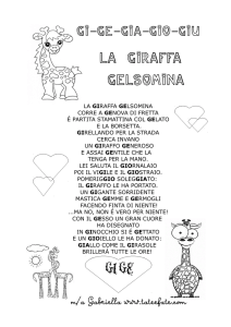 Filastrocca per bambini: La giraffa Gelsomina
