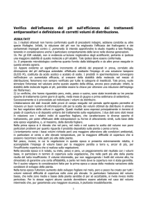 Verifica dell`influenza del pH sull`efficienza dei trattamenti