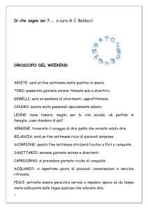 Di che segno sei ?... a cura di C. Balducci OROSCOPO DEL