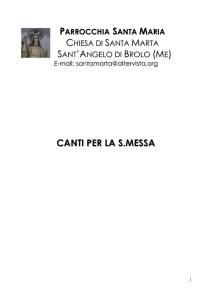 Canti senza spartito - Santa Marta