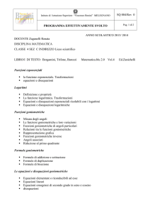 programma matematica 4 C scientifico