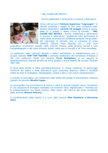 “ NEL CUORE DEI SECOLI” Amore,solidarietà e sentimento in