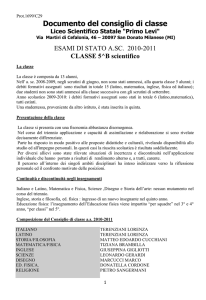 Documento del consiglio di classe