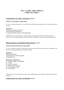 TFA CLASSE A038 (FISICA) CORSI DI FISICA