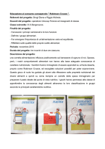 Educazione al consumo consapevole " Robinson Crusoe