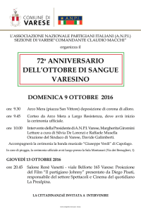 72o ANNIVERSARIO DELL`OTTOBRE DI SANGUE