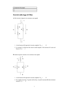 Esercizi sulla teoria dei circuiti - Dipartimento di Fisica
