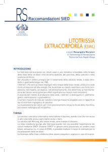 lITOTRISSIA EXTRACORPOREA (ESWl)