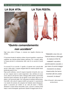 volantino per una Pasqua senza carne