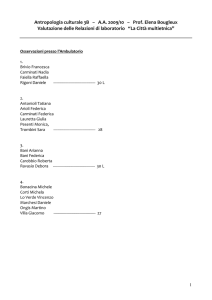 Antropologia culturale 3B – AA 2009/10 – Prof. Elena