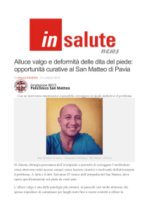 Alluce valgo e deformità delle dita del piede