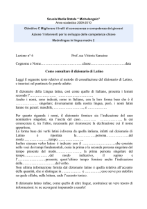 guida all`uso del dizionario latino