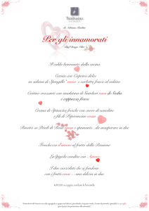 Menù San Valentino 2017