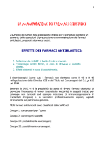 La manipolazione dei farmaci citostatici