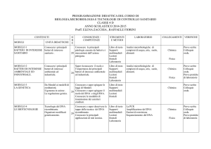 4D-ITT, Biologia, microbiologia e tecnologie di controllo sanitario