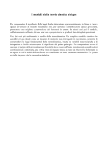 I modelli della teoria cinetica dei gas