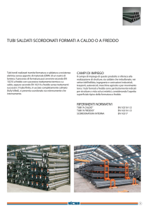 tubi saldati scordonati formati a caldo oa freddo