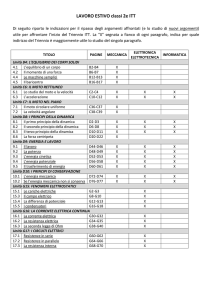 LAVORO ESTIVO classi 2e ITT