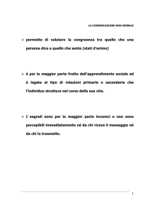 permette di valutare la congruenza tra quello che una persona dice