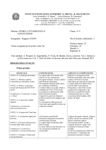 Materia: STORIA, CITTADINANZA E COSTITUZIONE Classe 4^ F